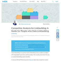 Competitor Analysis for Linkbuilding: A Guide for People who Hate Linkbuilding