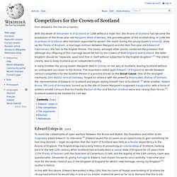Competitors for the Crown of Scotland