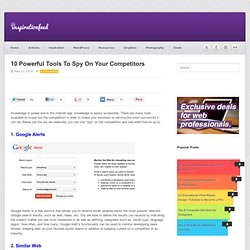 10 Powerful Tools To Spy On Your Competitors