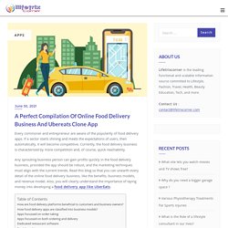 A Perfect Compilation Of Online Food Delivery Business And Ubereats Clone App
