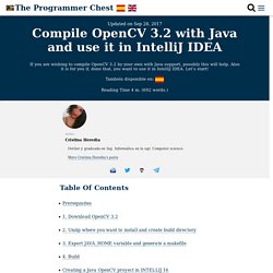 Compile OpenCV 3.2 with Java and use it in IntelliJ IDEA