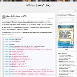 Compile Protobuf for iOS » Niklas Saers' blog