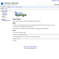 sleepy-django - Google Code