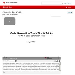 C Compiler Tips & Tricks