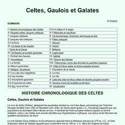 Celtes, Gaulois et Galates