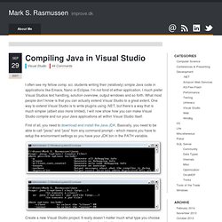 Compiling Java in Visual Studio