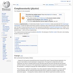 Complementarity (physics)