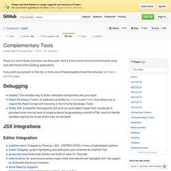 Complementary Tools · facebook/react Wiki