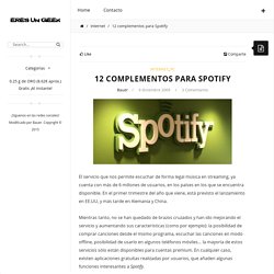 12 complementos para Spotify