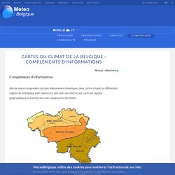 Météo en Belgique - Cartes du climat de la Belgique : compléments d'informations