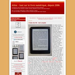 Kobo Glo HD : test complet