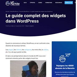 Le Guide Complet des Widgets dans WordPress
