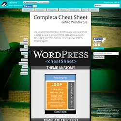 Completa Cheat Sheet sobre WordPress