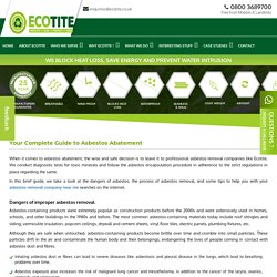 Your Complete Guide to Asbestos Abatement – Ecotite
