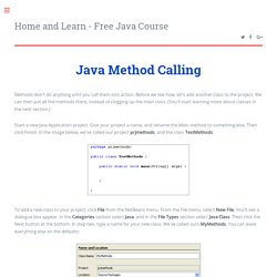 Java For Complete Beginners - method calling