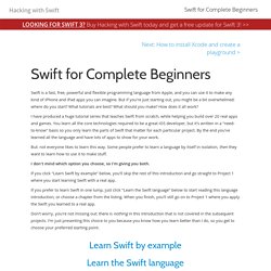 Swift for Complete Beginners – a free Hacking with Swift tutorial