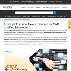 A Complete Guide: How to Become an AWS Certified Developer