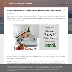 2020 Complete Guide for Choosing the Best Air Conditioning Repair Company
