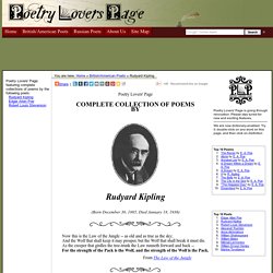 COMPLETE COLLECTION OF POEMS BY RUDYARD KIPLING