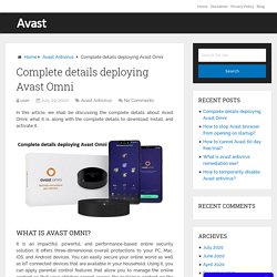 Complete details deploying Avast Omni