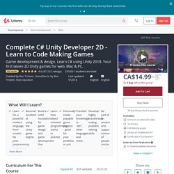 Learn to Code by Making Games - Complete C# Unity Developer
