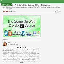 The Complete Web Developer Course - Build 14 Websites by Mr Rob Percival
