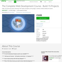 The Complete Web Development Course - Build 15 Projects