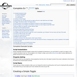Complete Example Scripts