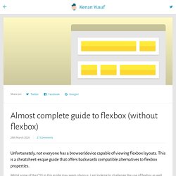 Almost complete guide to flexbox (without flexbox)
