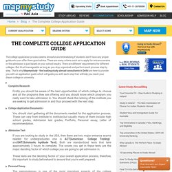 Complete Guidance for College Application Through Experts