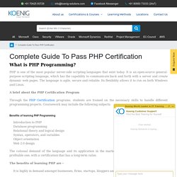 Complete Guide To Pass PHP Certification