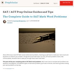The Complete Guide to SAT Math Word Problems