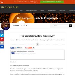 The Complete Guide to Productivity
