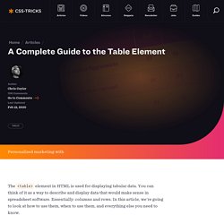 A Complete Guide to the Table Element