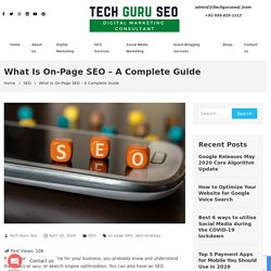 What Is On-Page SEO - A Complete Guide - TechGuruSeo