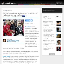 Tiger Woods complete updated list of women with photos - Salt Lake City Headlines