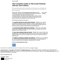 The Complete Guide to Microsoft Outlook Add-ins and Utilities