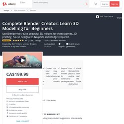 Learn 3D Modelling - The Complete Blender Creator Course