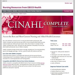 CINAHL Complete (full-text nursing journals)