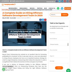 A Complete Guide on Hiring Offshore Software Development Team in 2020