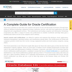 A Complete Guide for Oracle Certification
