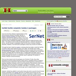 SerNet builds complete Samba 4 packages