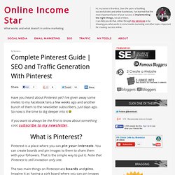 SEO and Traffic Generation With Pinterest