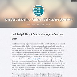 Hesi Study Guide – A Complete Package to Clear Hesi Exam