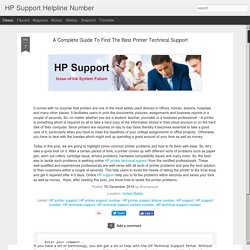 A Complete Guide To Find The Best Printer Technical Support