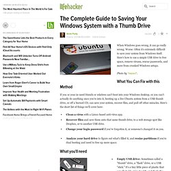 The Complete Guide to Saving Your Windows System with a Thumb Drive