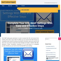 How do I configure AOL Email Settings through IMAP?