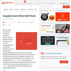 Complete List of Best SEO-Tools