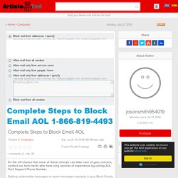 Complete Steps to Block Email AOL Article