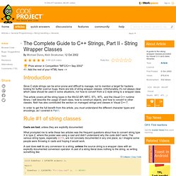 The Complete Guide to C++ Strings, Part II